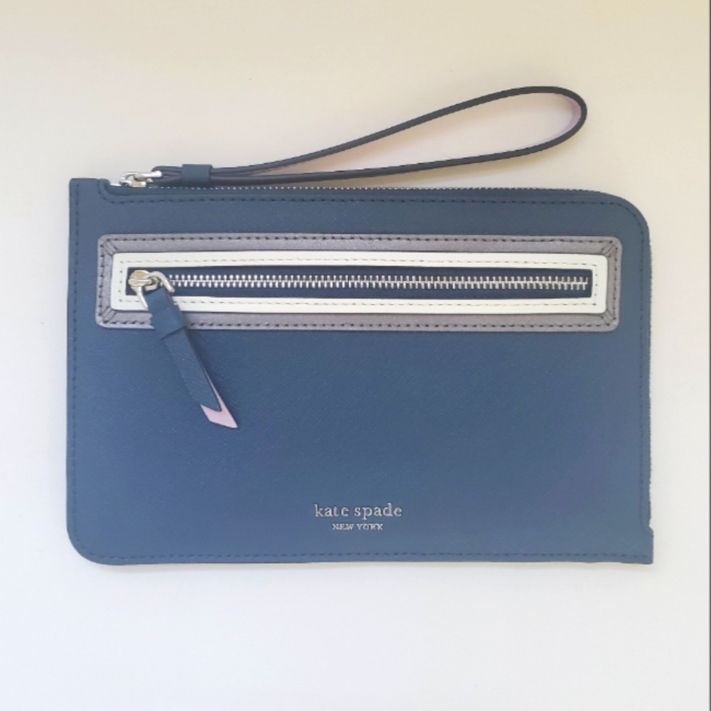 NWOT Kate Spade Reiley Shadow Anchor leather wristlet